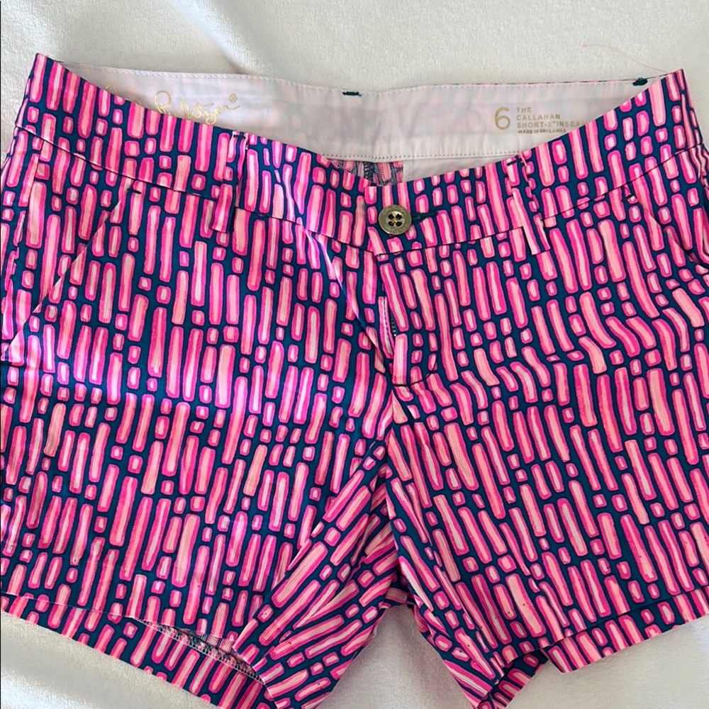 NWOT Lilly Pulitzer Pink Patterned Women's Shorts size 6
